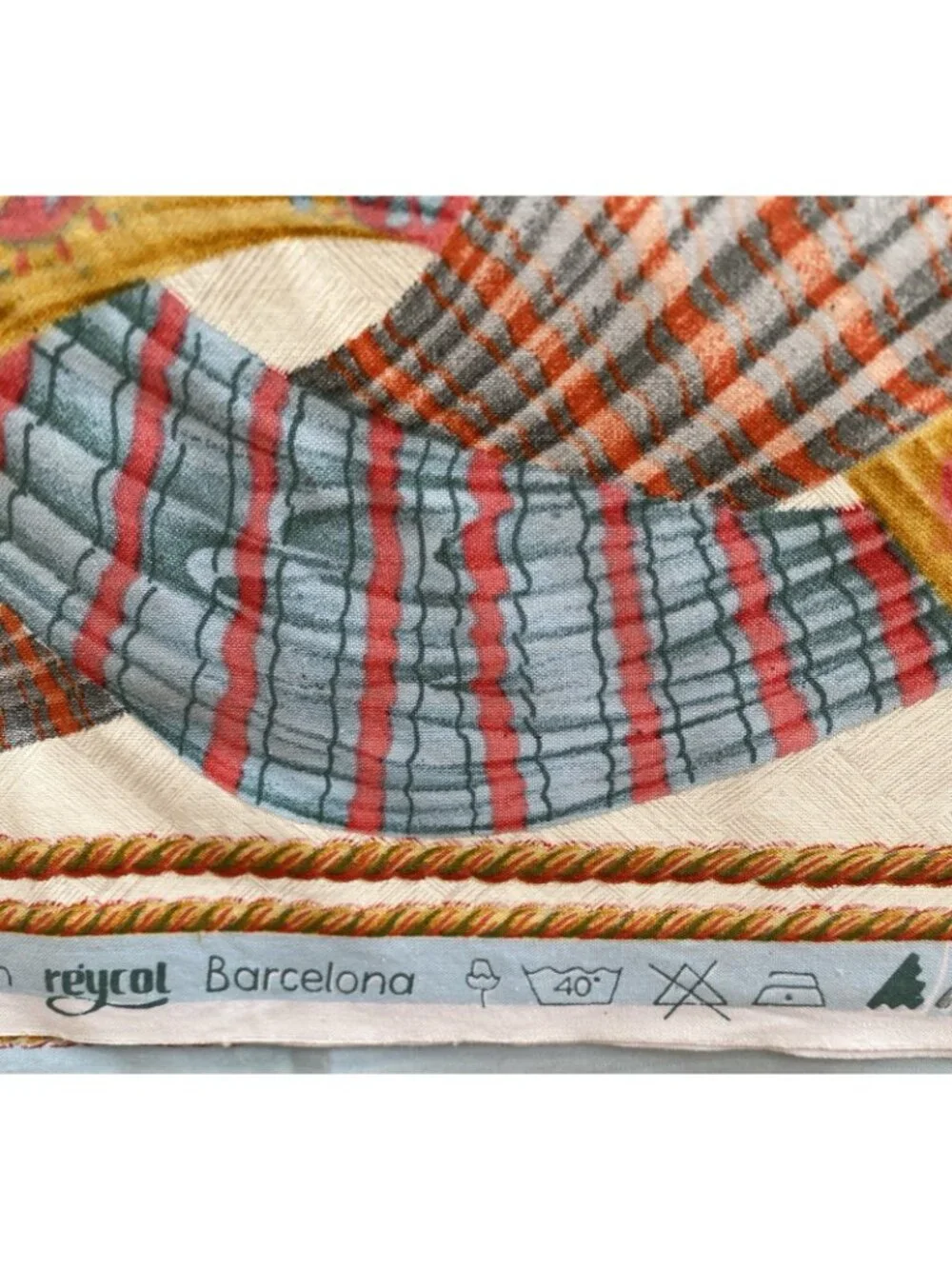 Calahonda Creacion Reycol Barcelona Drapery Pillow Fabric  82” L X 62” W